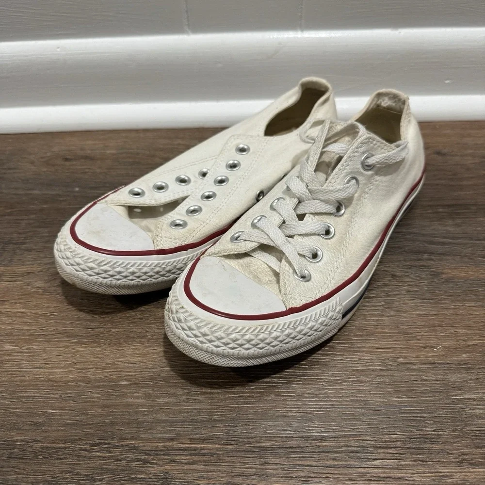 Converse All Star‎ Chuck Taylor Women's White Low Top Shoes Sz 7 School Classic